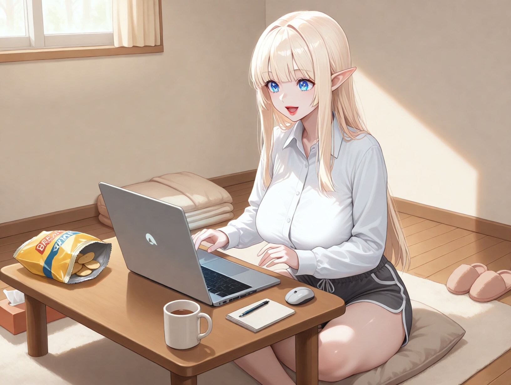 在宅勤務の向こう側 | の人気AIイラスト・グラビア