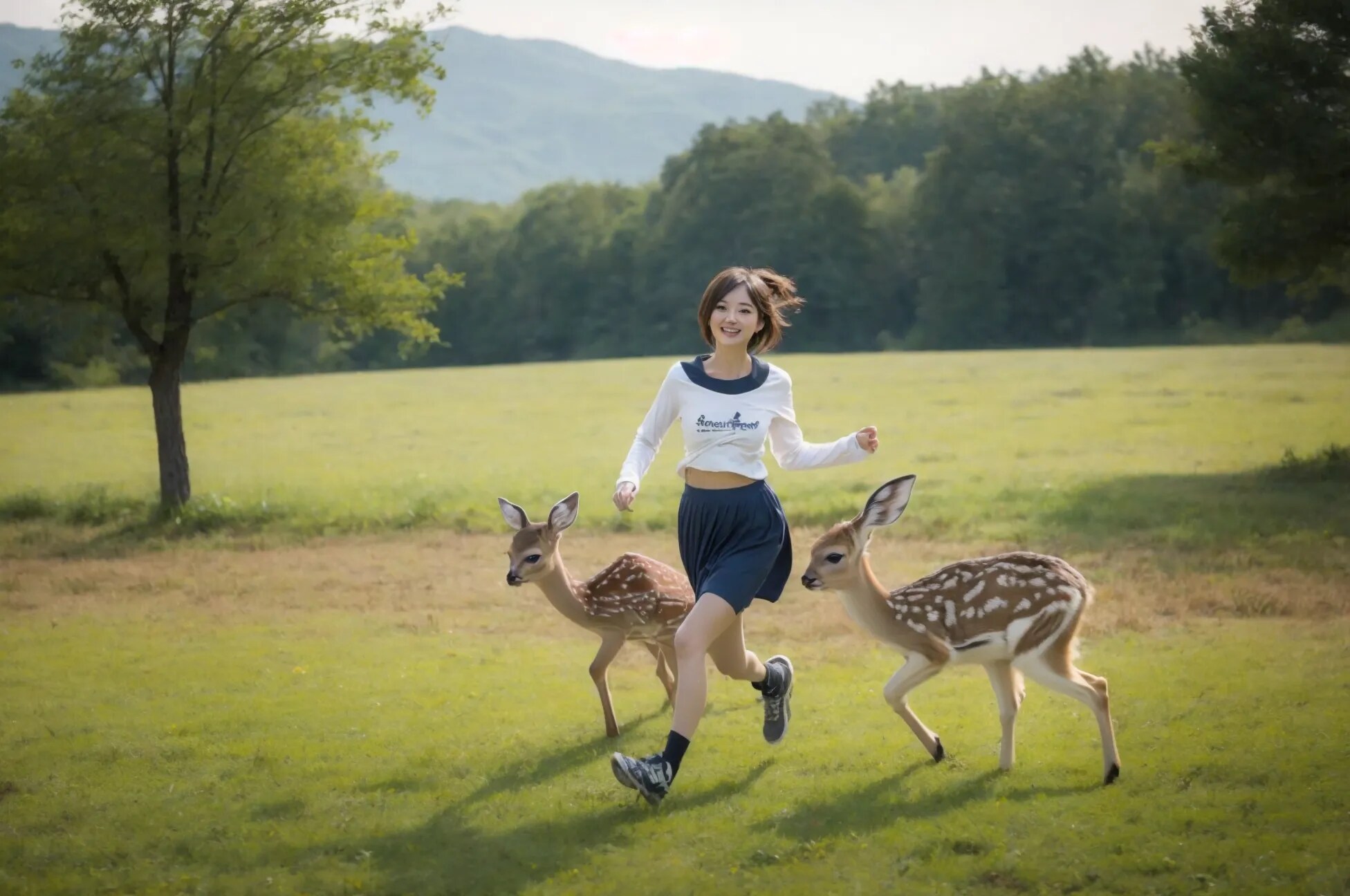 動物とお姉さん