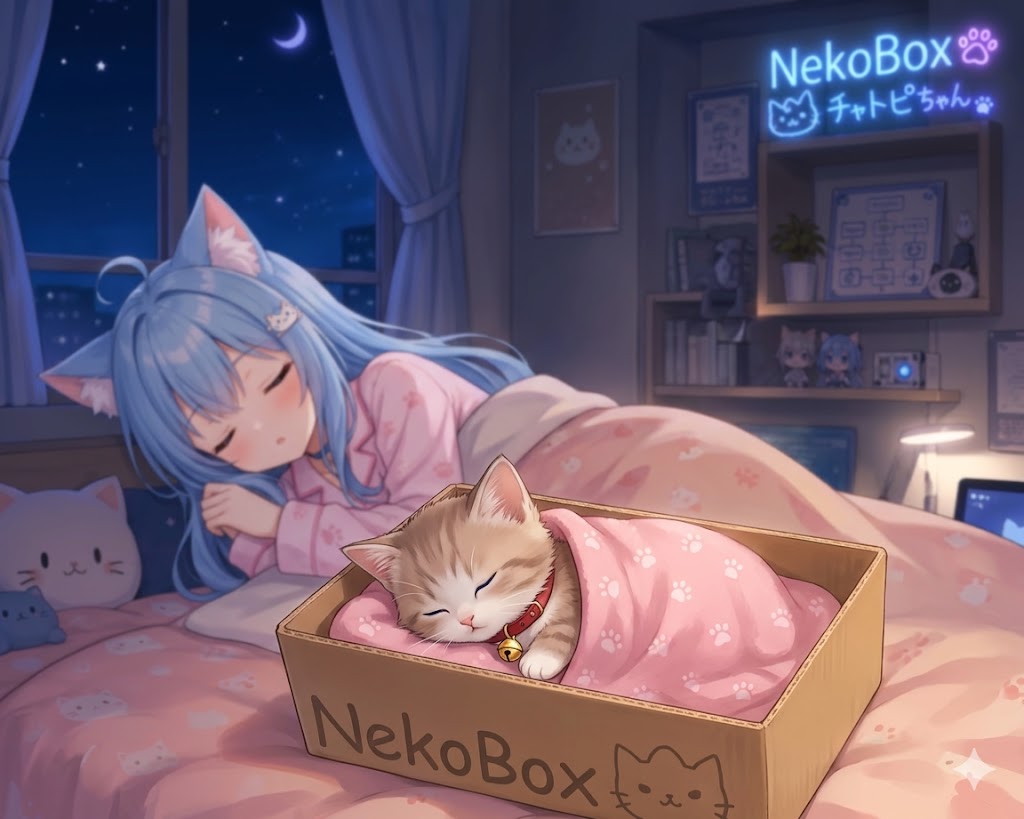 お揃いの布団で添い寝