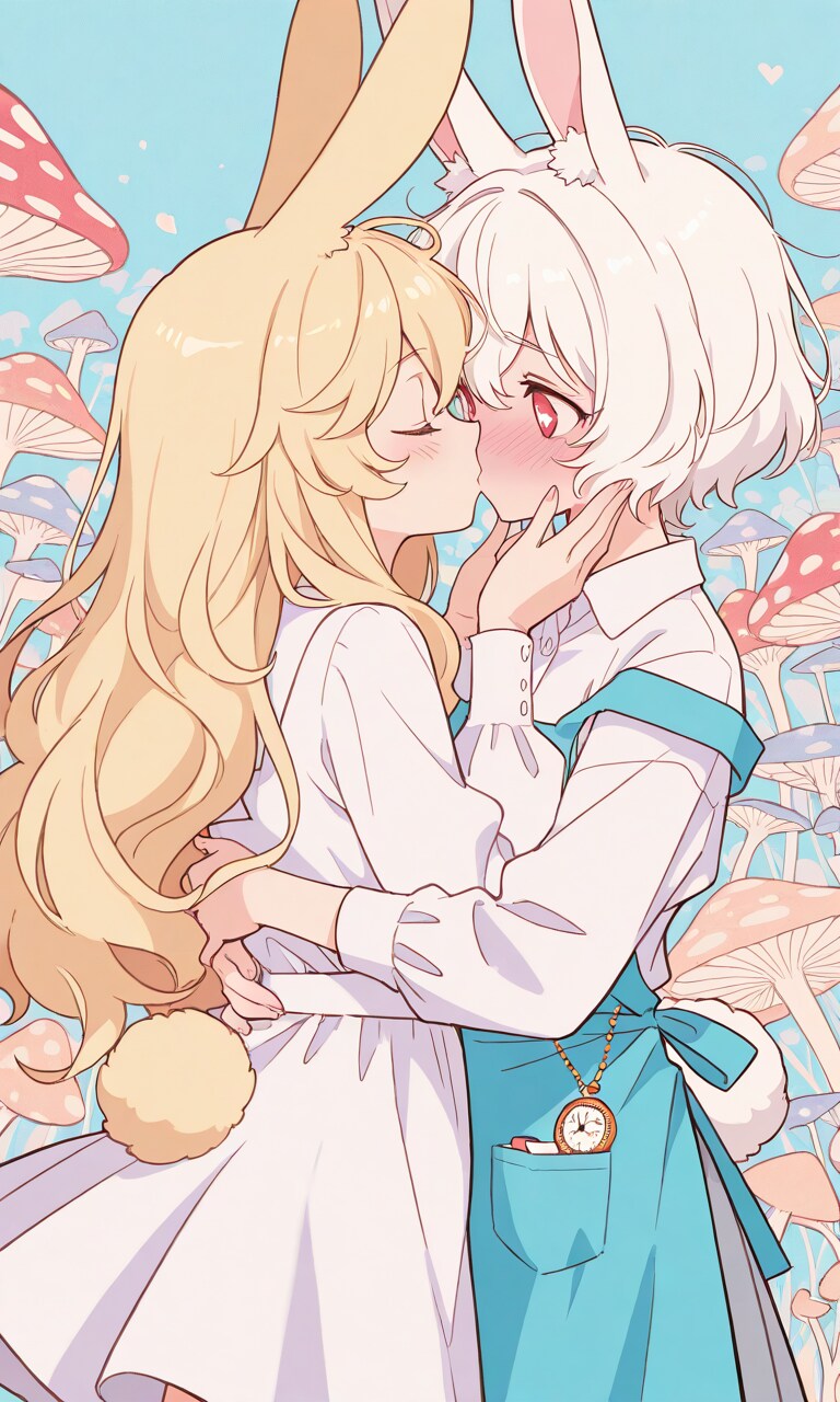 うさ耳少女百合キス