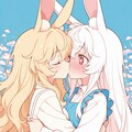 うさ耳少女百合キス 2枚目