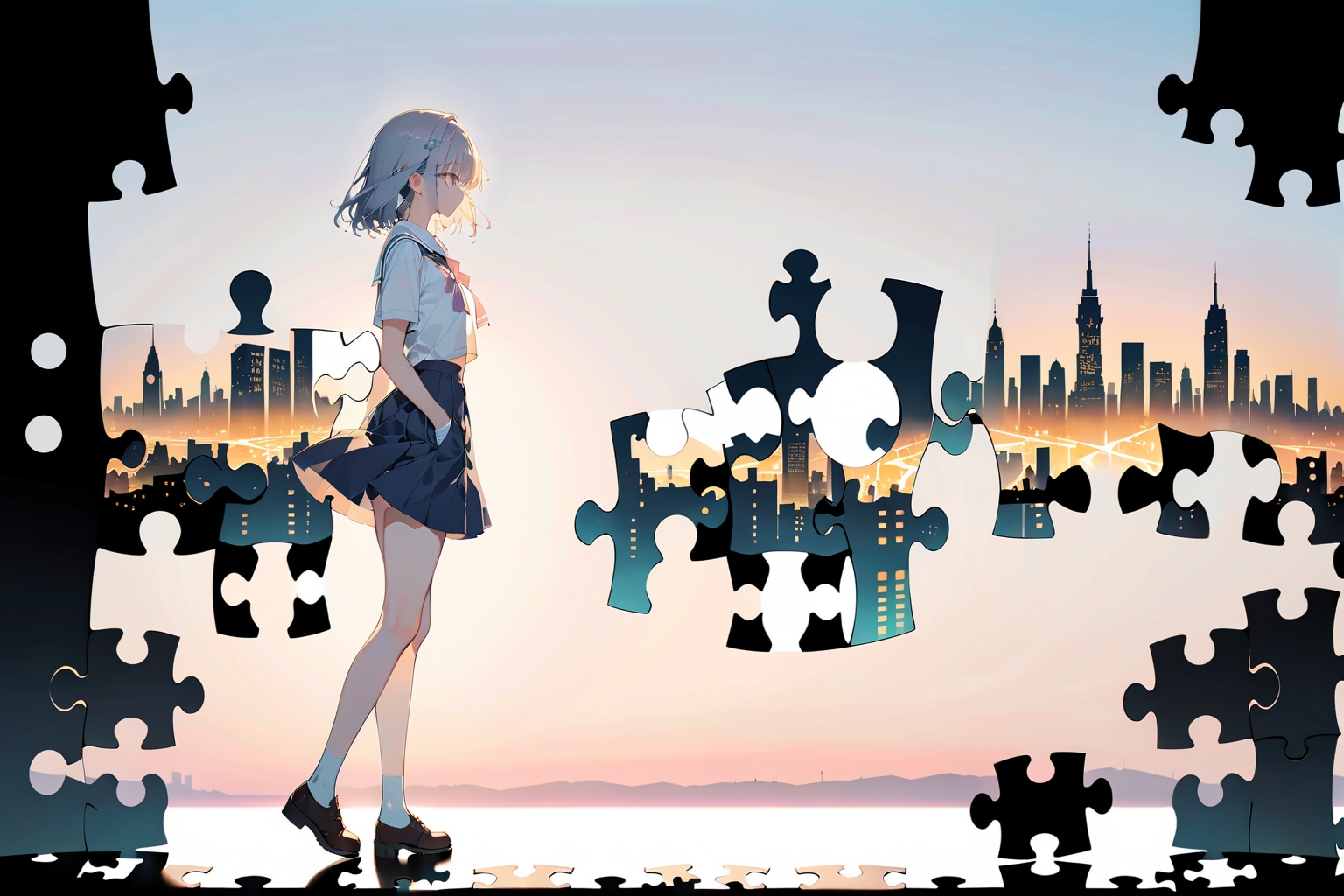 世界はジグソーパズル（VEGA）2 | の人気AIイラスト・グラビア