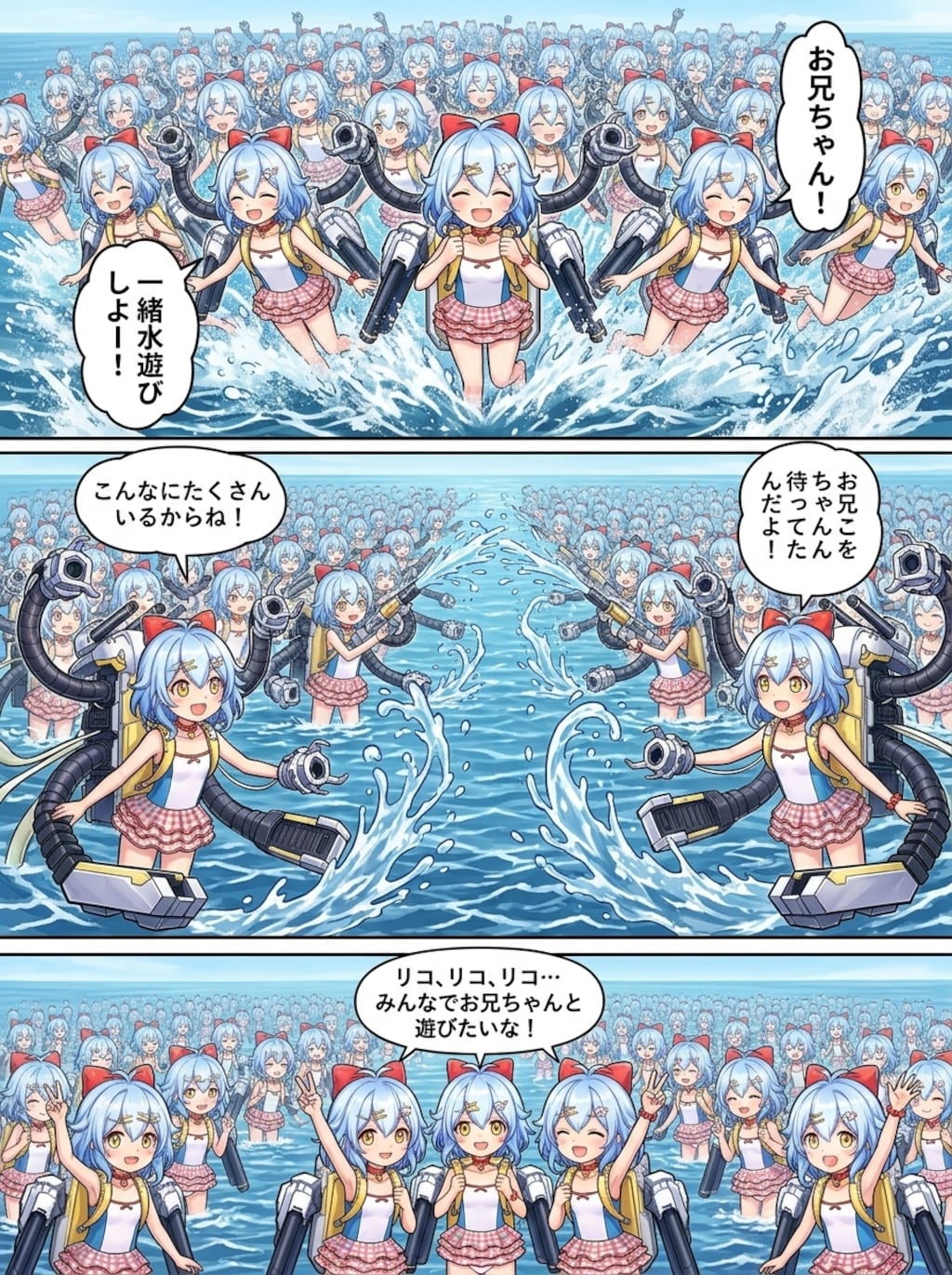リコちゃん達と遊ぶ司令のウェブトゥーン#∞3