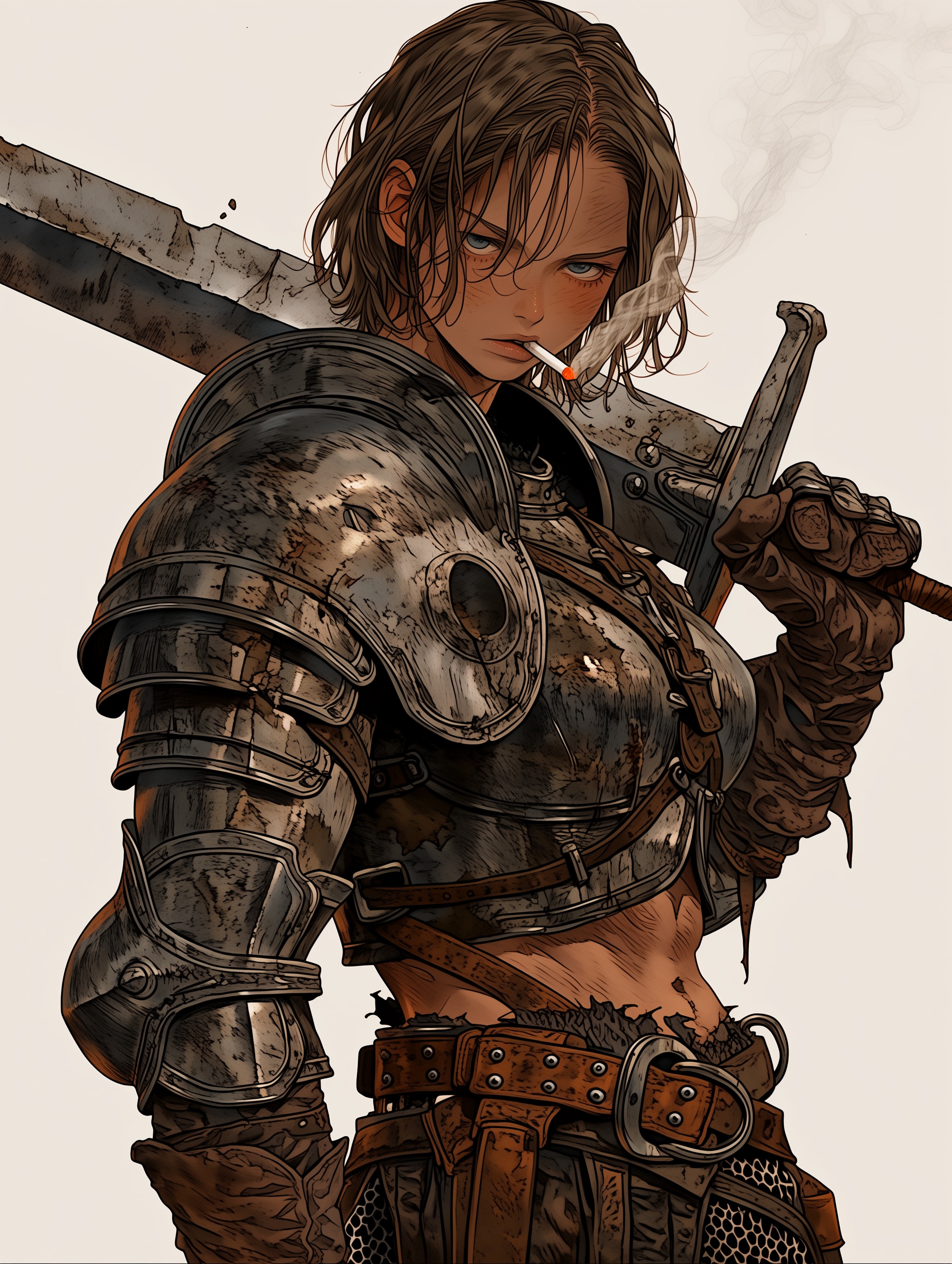 ワイルド女剣士 | の人気AIイラスト・グラビア