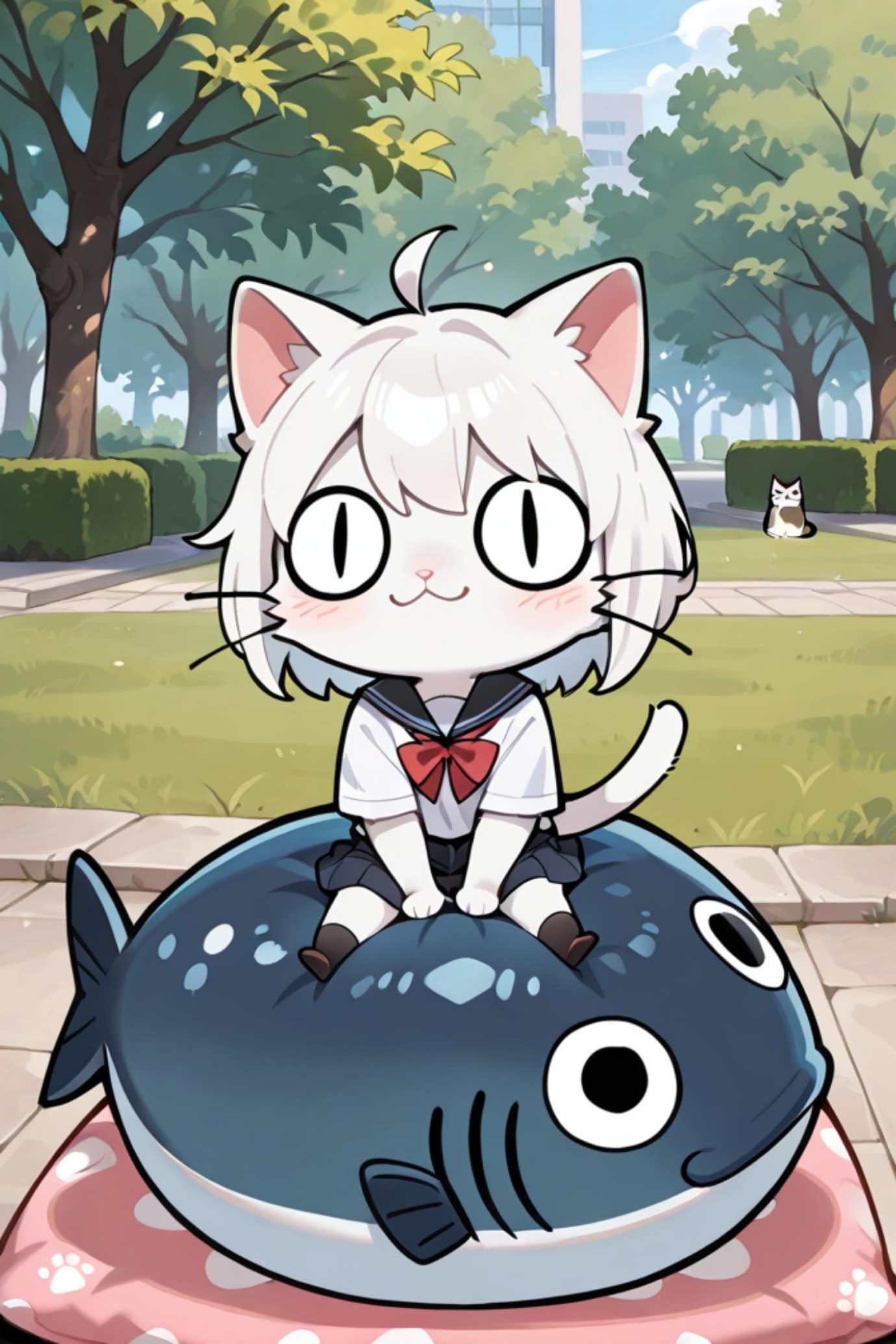 白髪猫ちゃん | の人気AIイラスト・グラビア