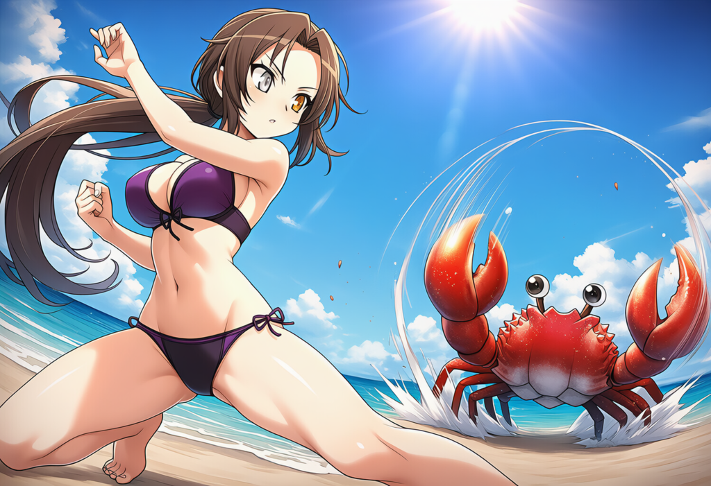 バーベキューの素材を調達する令子