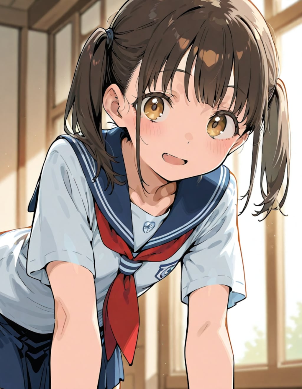 下書きの女の子