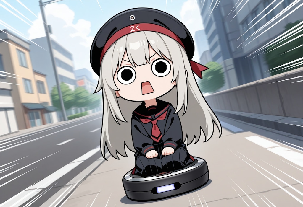 道路掃除するえらいこっちゃ嬢