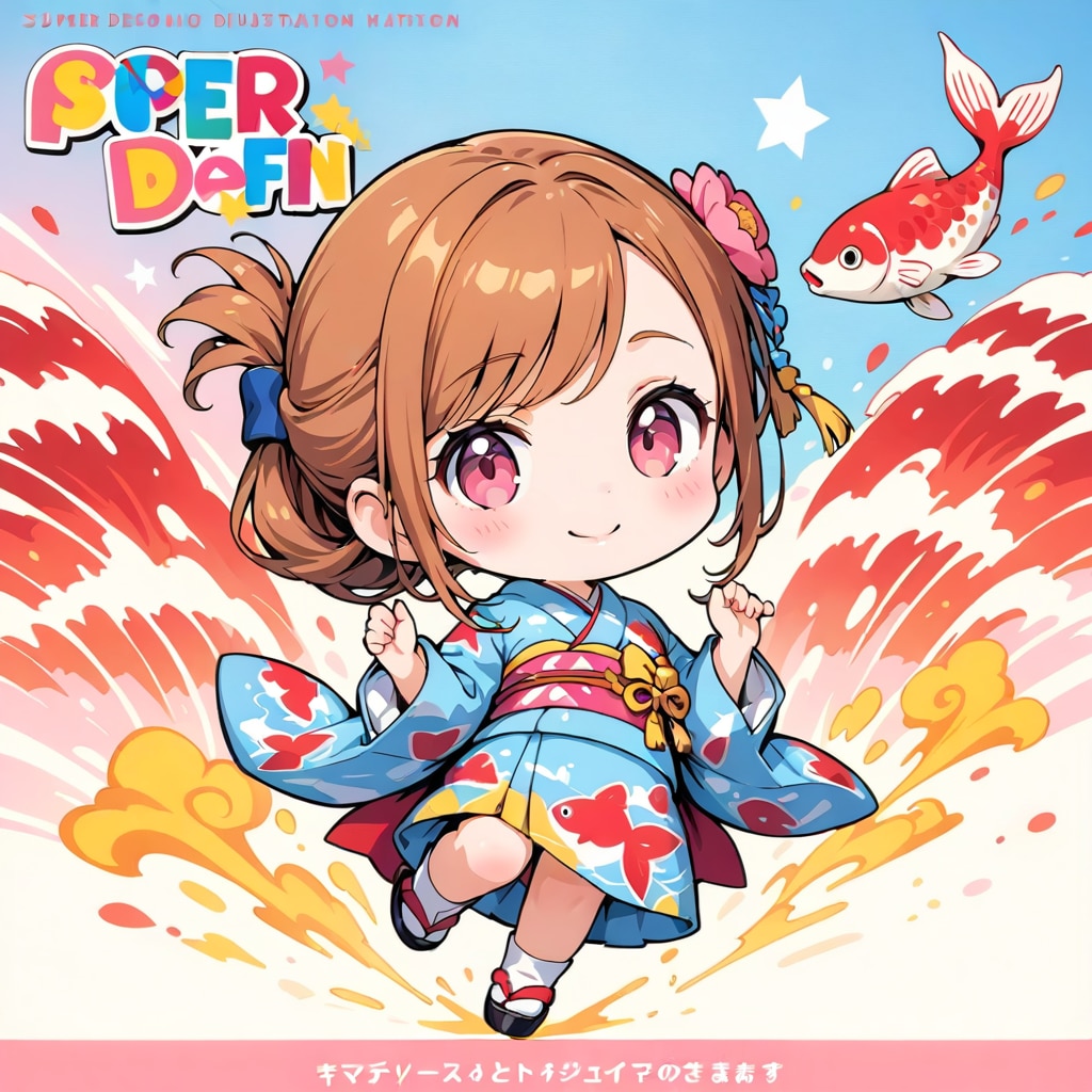 ちびキャラ(鯉模様)