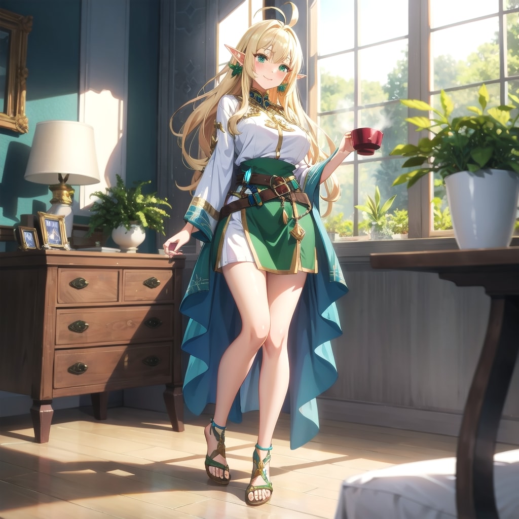 観葉植物に囲まれて | の人気AIイラスト・グラビア