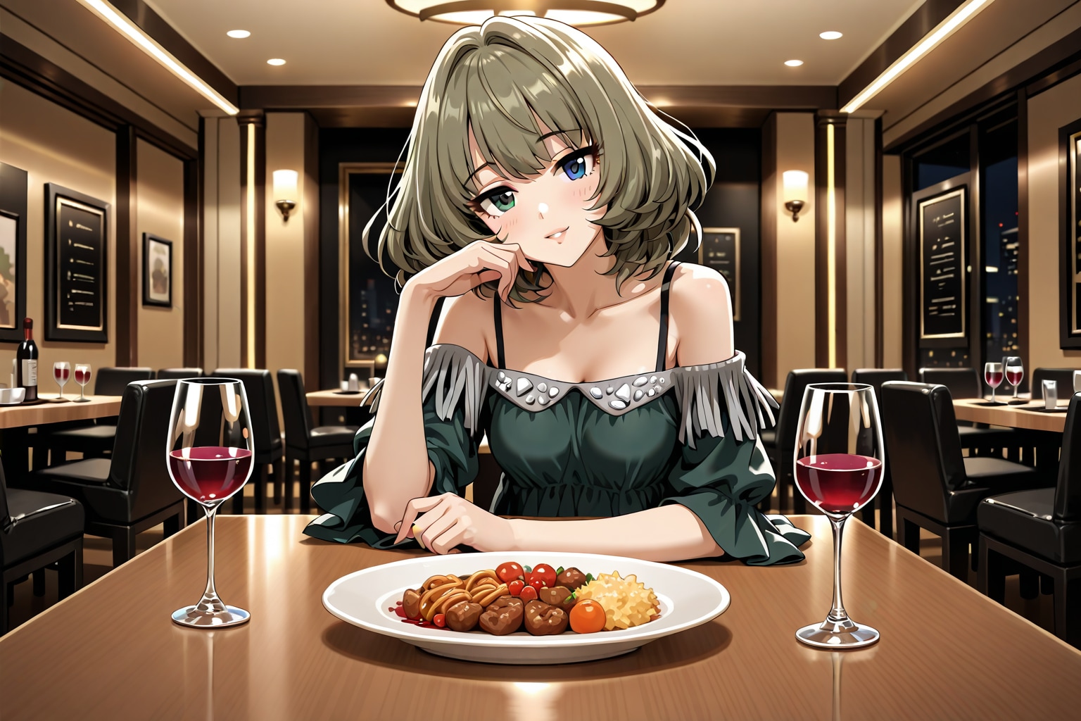 高級レストランでディナー | の人気AIイラスト・グラビア