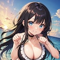 黒髪巨乳ちゃん_04_水着 9枚目