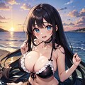 黒髪巨乳ちゃん_04_水着 4枚目