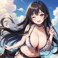 黒髪巨乳ちゃん_04_水着 6枚目