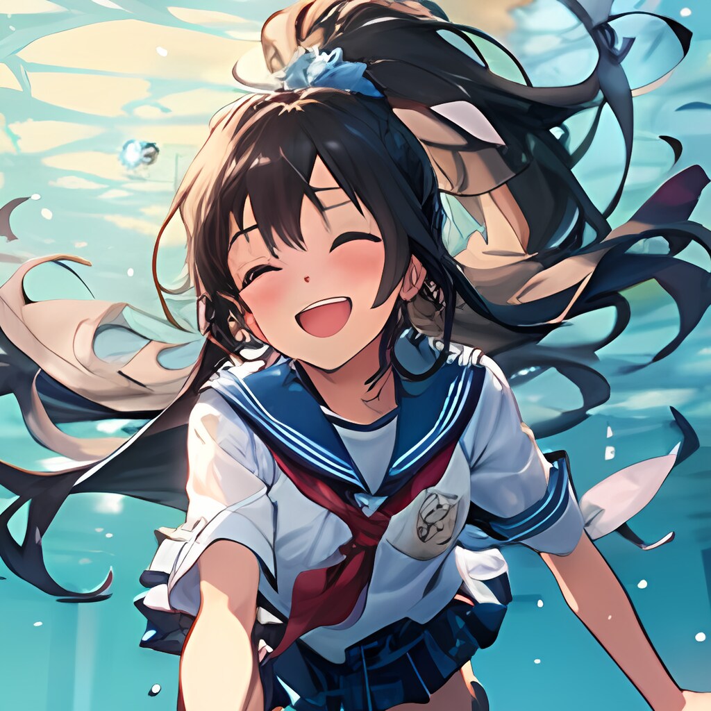 【悲報】JKさん、後先考えず制服のままプールに入ってしまう