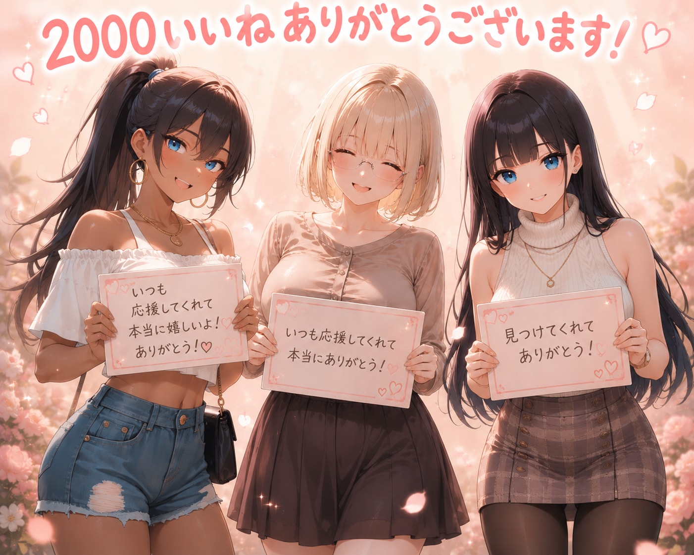 2000いいねありがとうございます(^_-)-☆ | の人気AIイラスト・グラビア