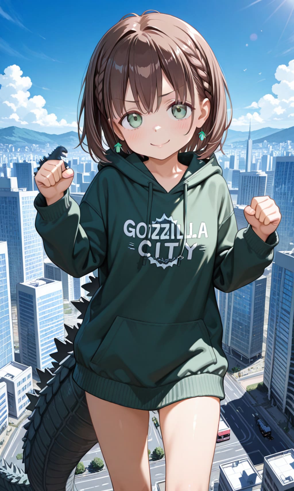 「怪獣王に、私はなる！」（コスプレのつもり）