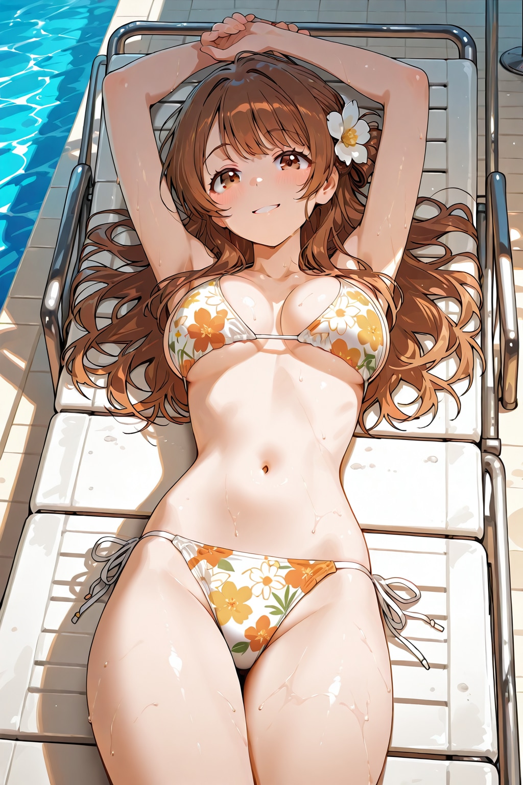 華のある水着美少女