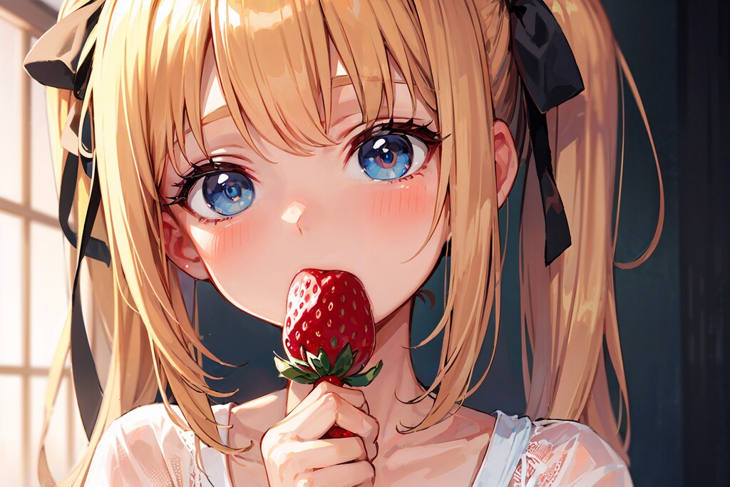 金髪ちゃんといちご