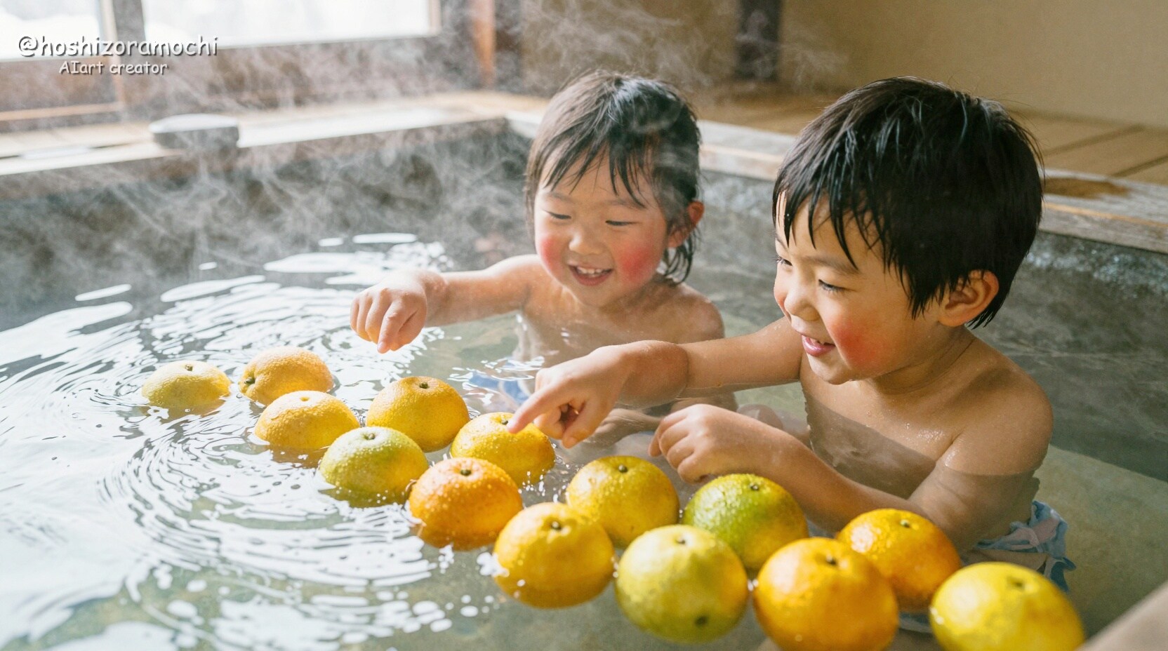 柚子湯の冒険：兄弟のあたたかい時間