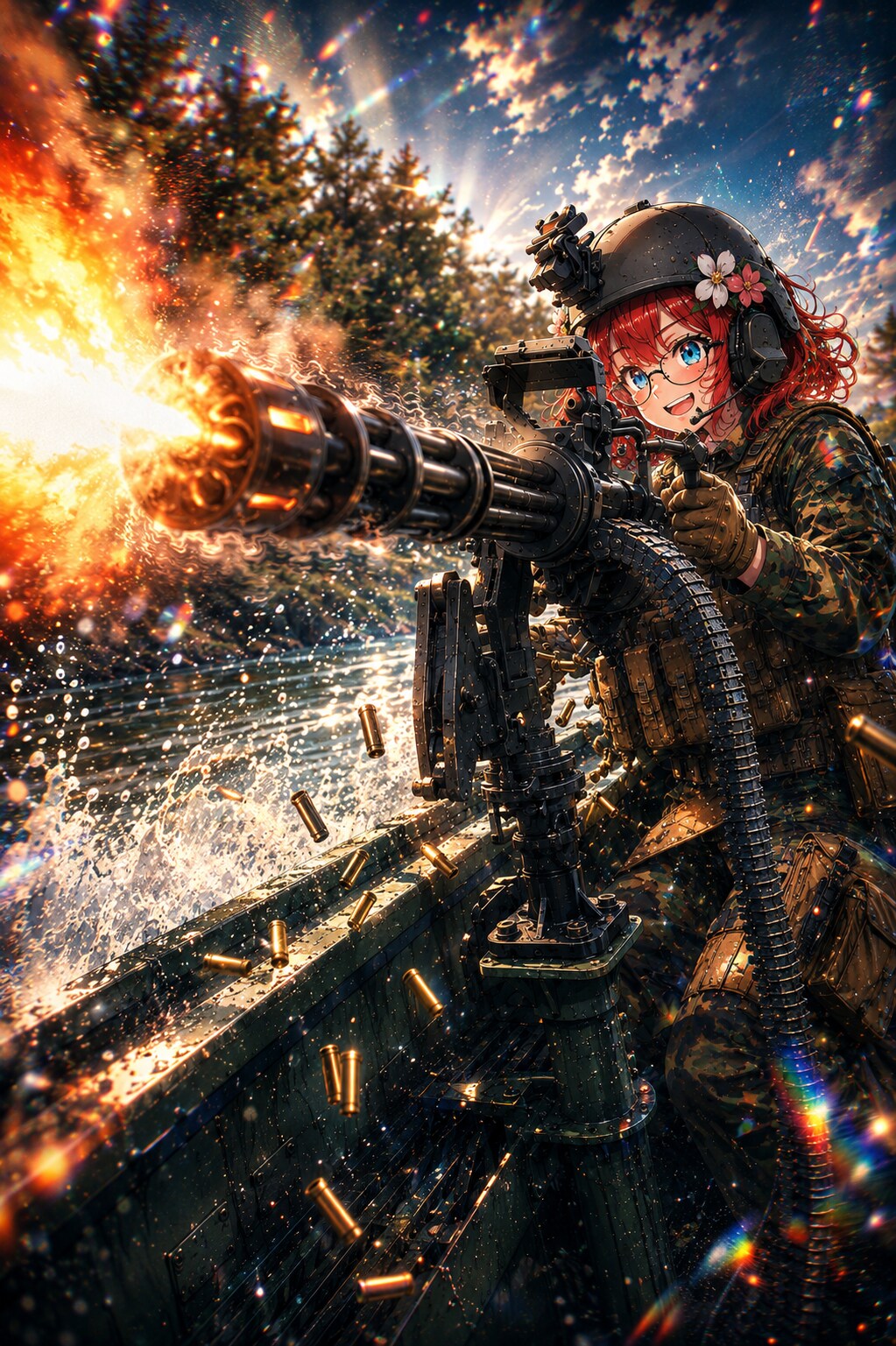 紅蓮掃射 ― Crimson Minigun ― | の人気AIイラスト・グラビア