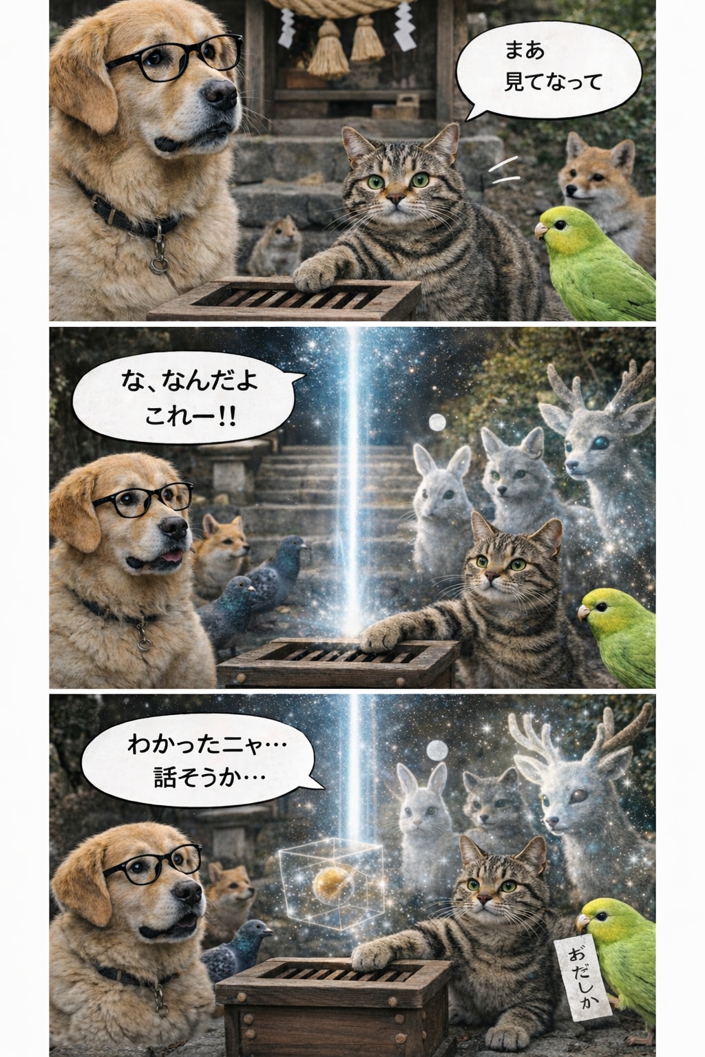 まだまだお正月の　いぬとねこといんこ37