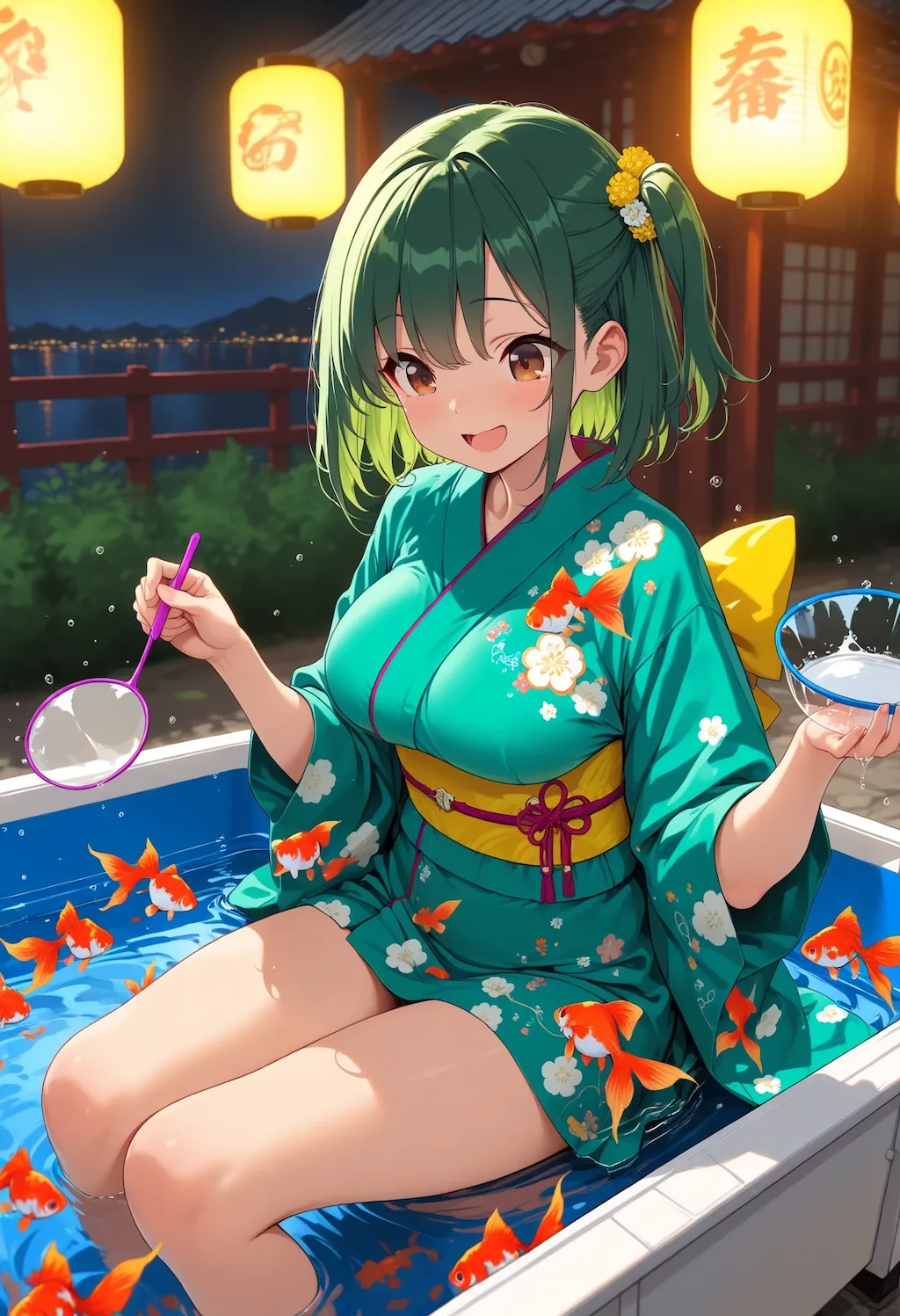 夏を満喫する🍧よもぎちゃん