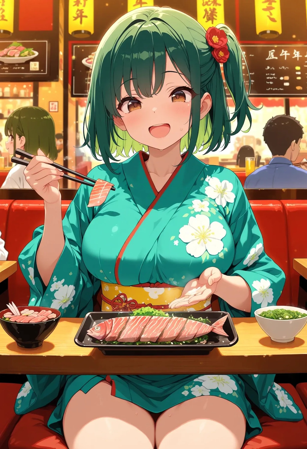 夏を満喫する🍧よもぎちゃん