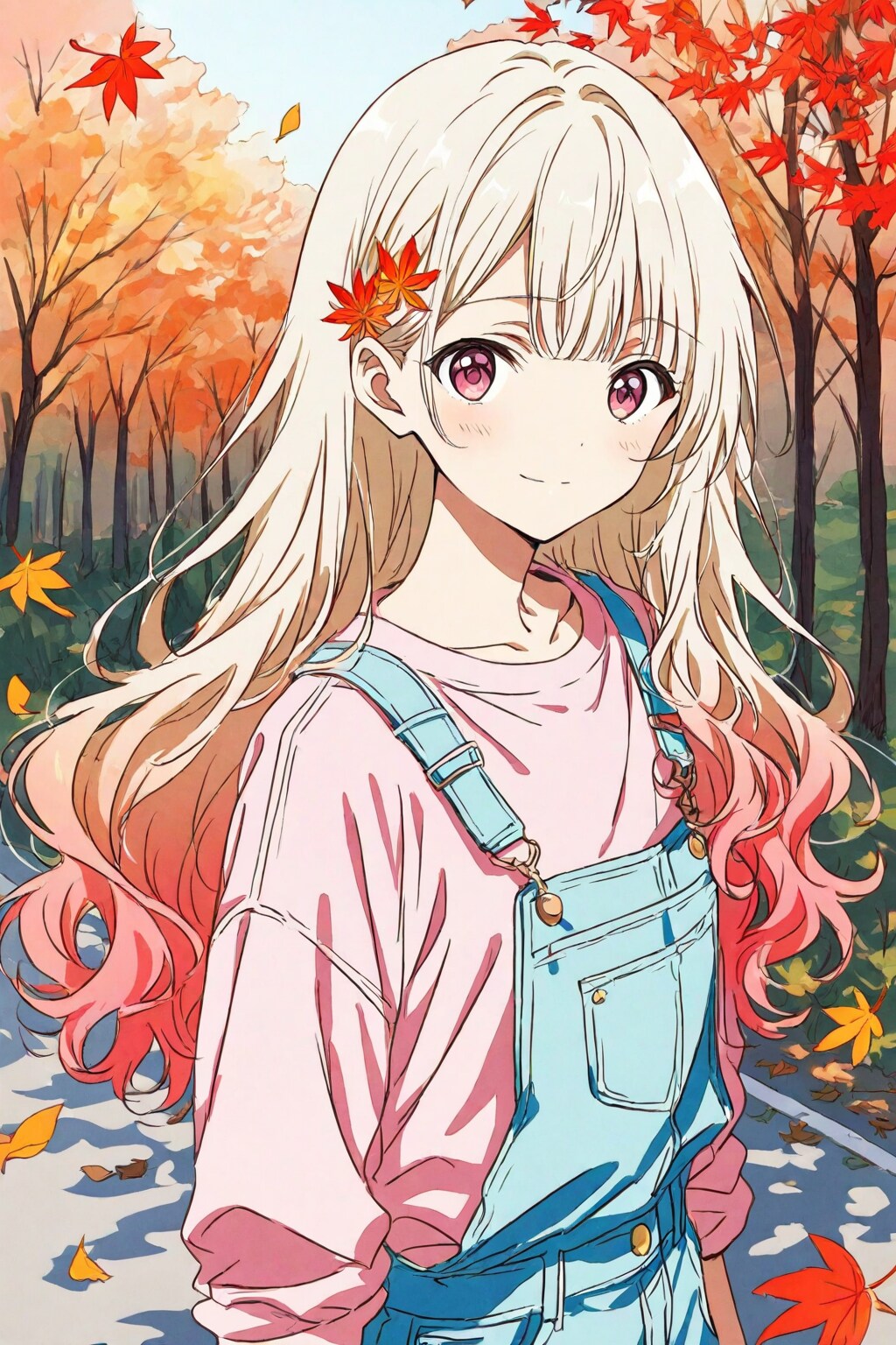 オーバーオールで秋を楽しむ