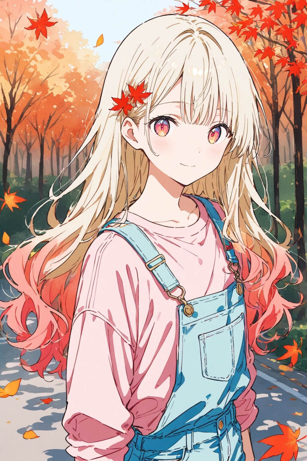 オーバーオールで秋を楽しむ