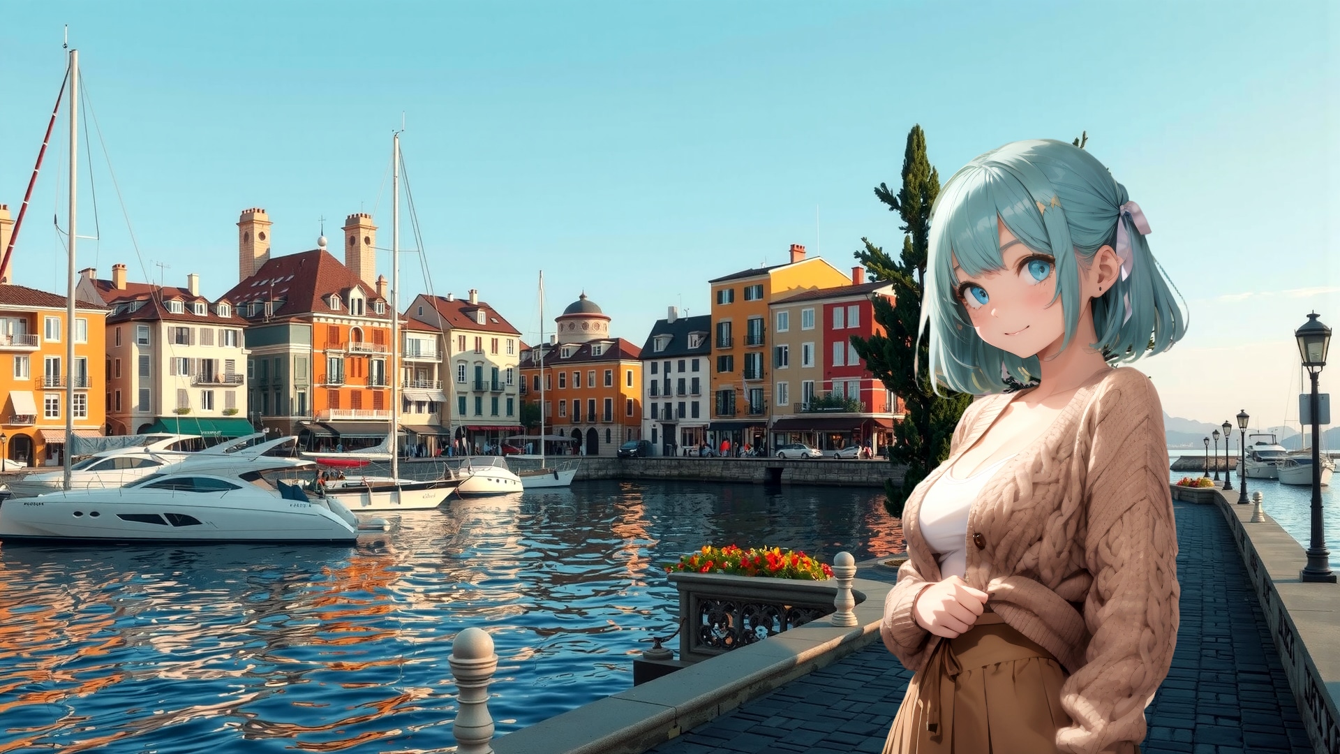 港の朝 (FullHD 壁紙44 BD071) | の人気AIイラスト・グラビア