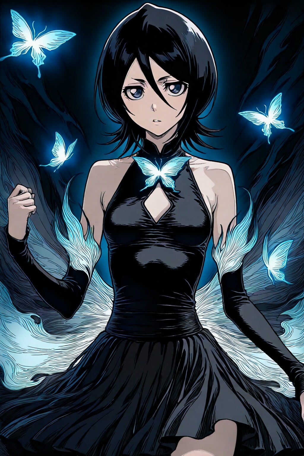 朽木ルキア地獄蝶 | の人気AIイラスト・グラビア