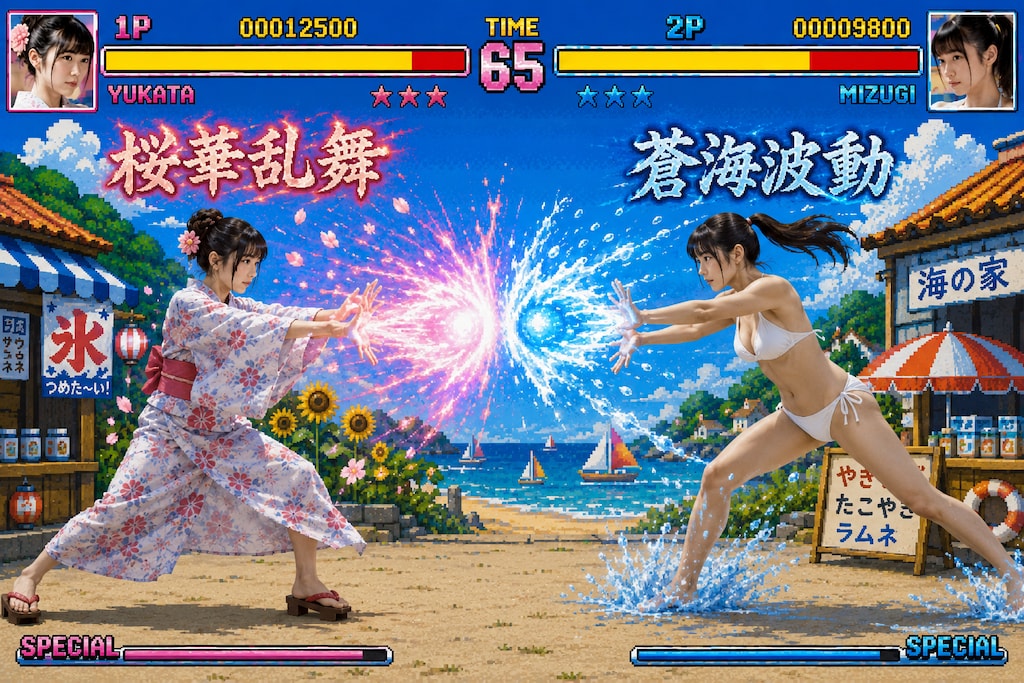 浴衣vs水着