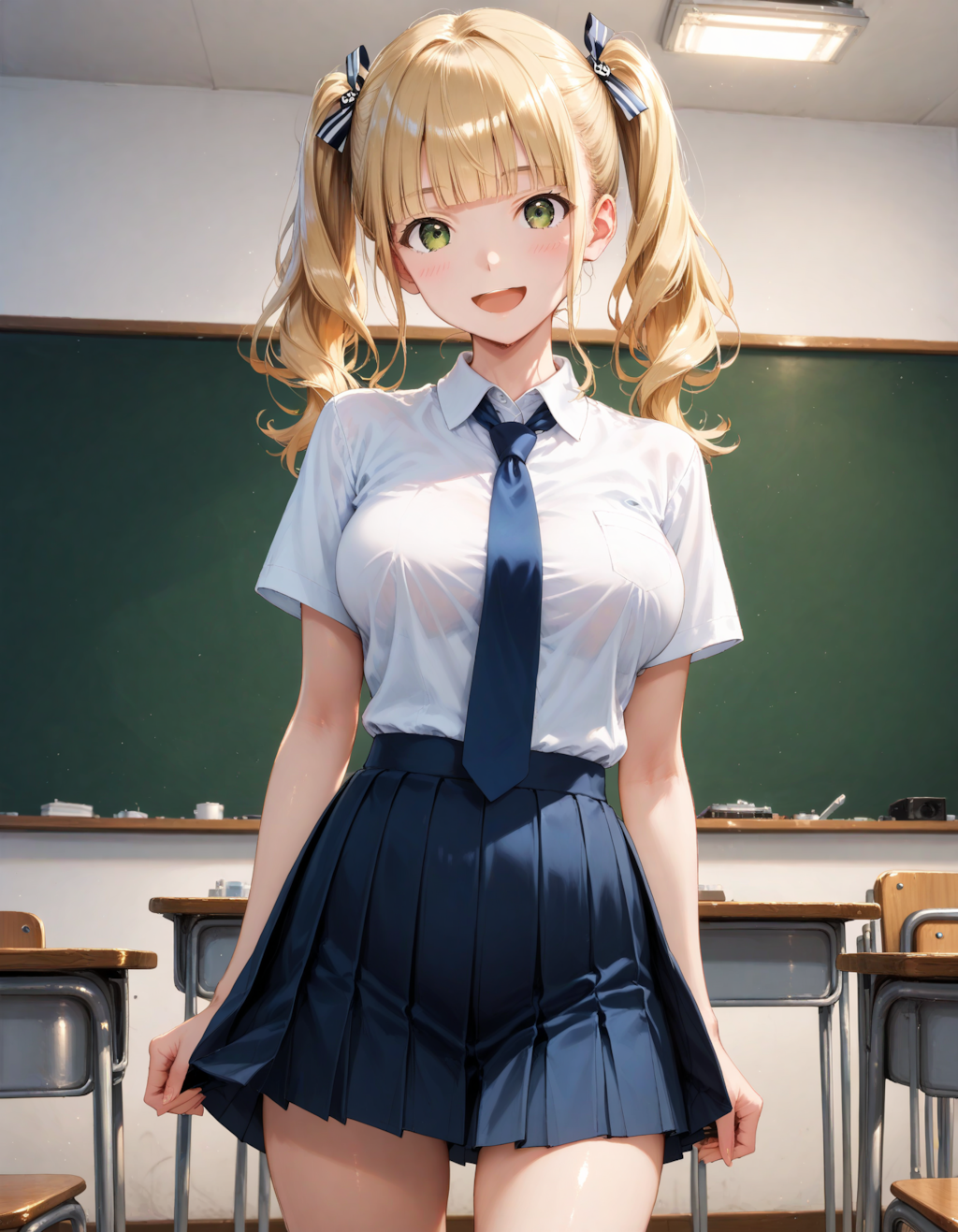 金髪ツインテJK