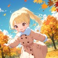 紅葉の中を駆け抜けはしゃぐうちのお嬢さま 3枚目