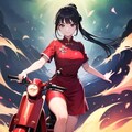 小型バイクとアオザイ娘 2枚目