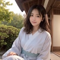 寺院 着物 牡丹の花 2枚目