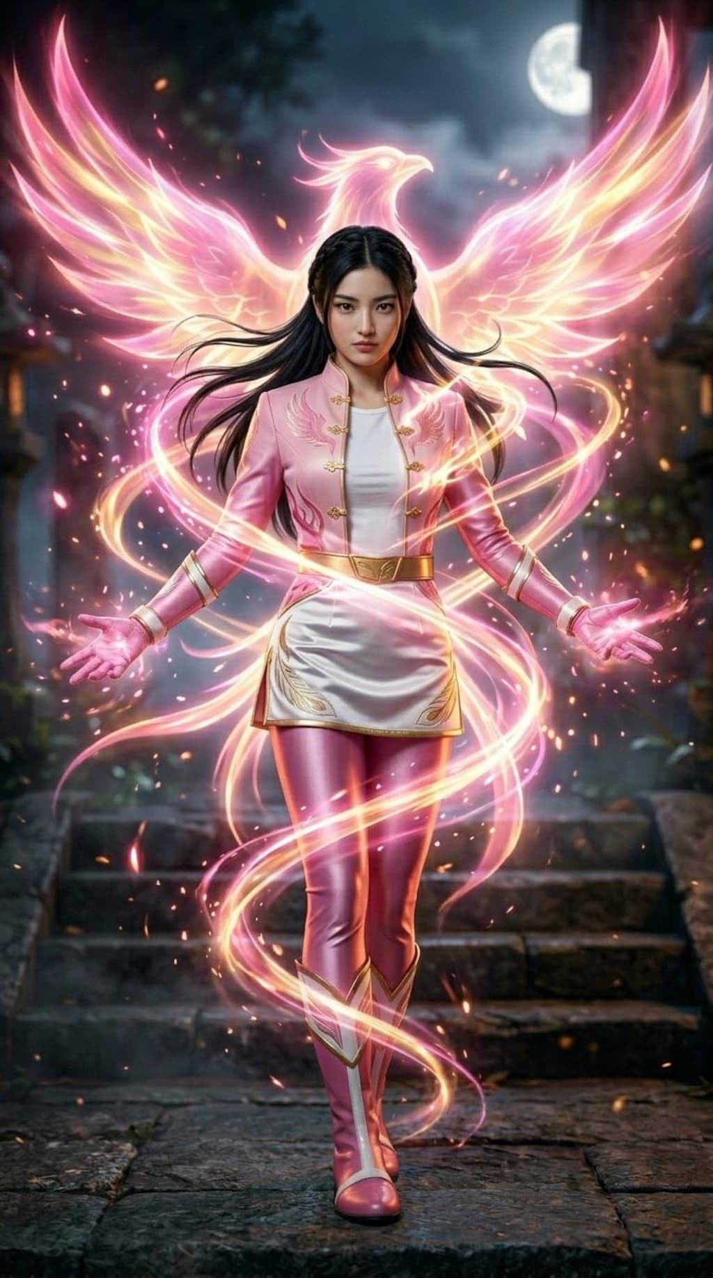 戦隊ヒロイン変身シーン