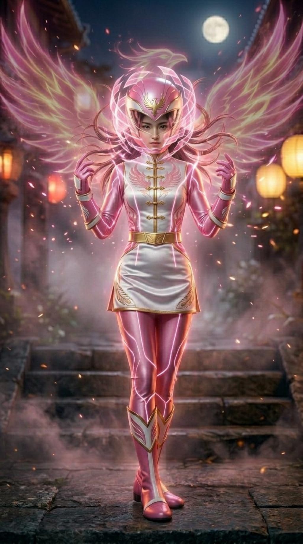 戦隊ヒロイン変身シーン