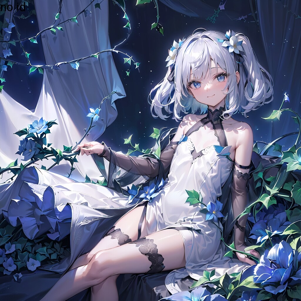 夜に染まる花