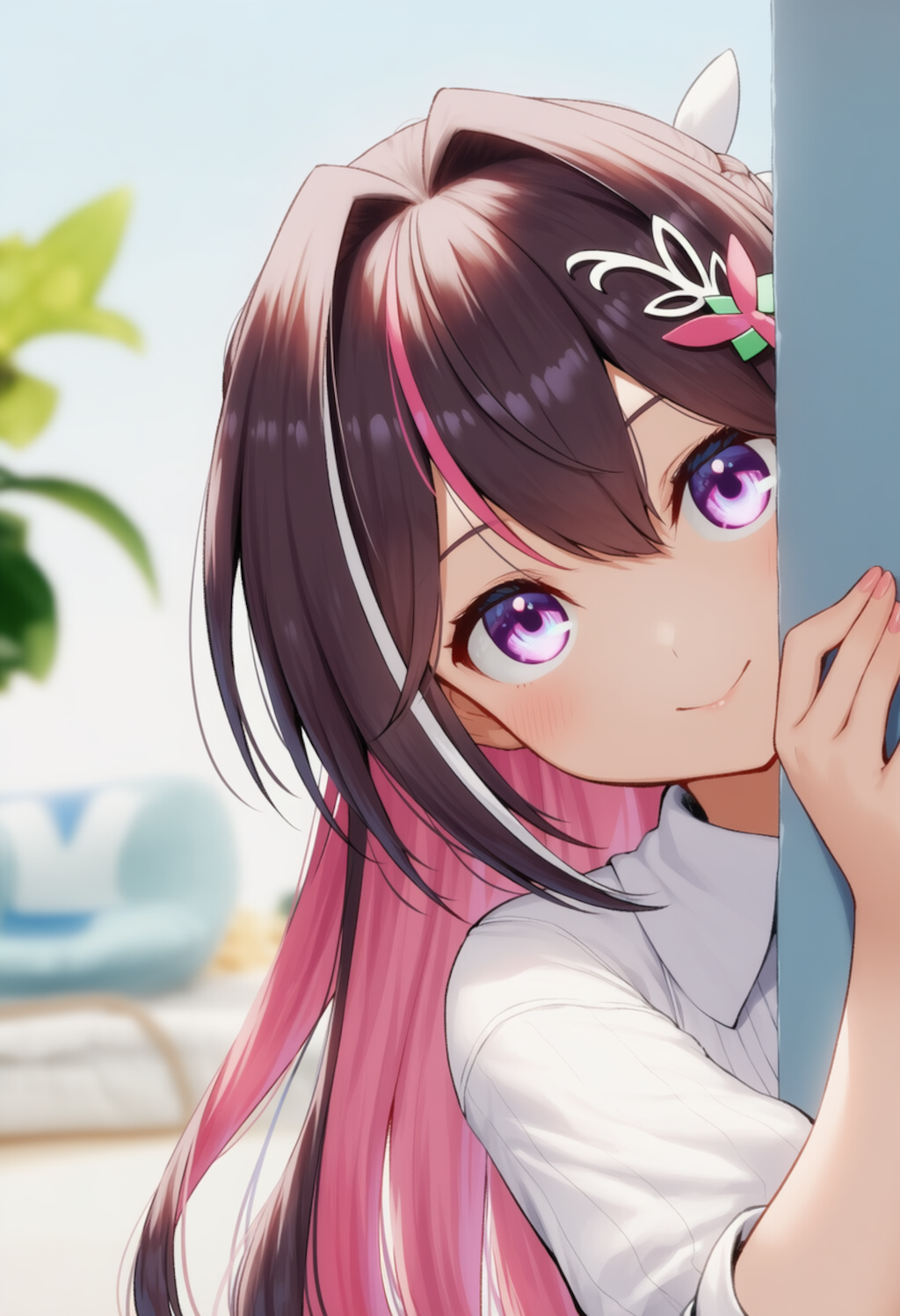 AZKiちゃんが物陰からジッと見つめているだけ