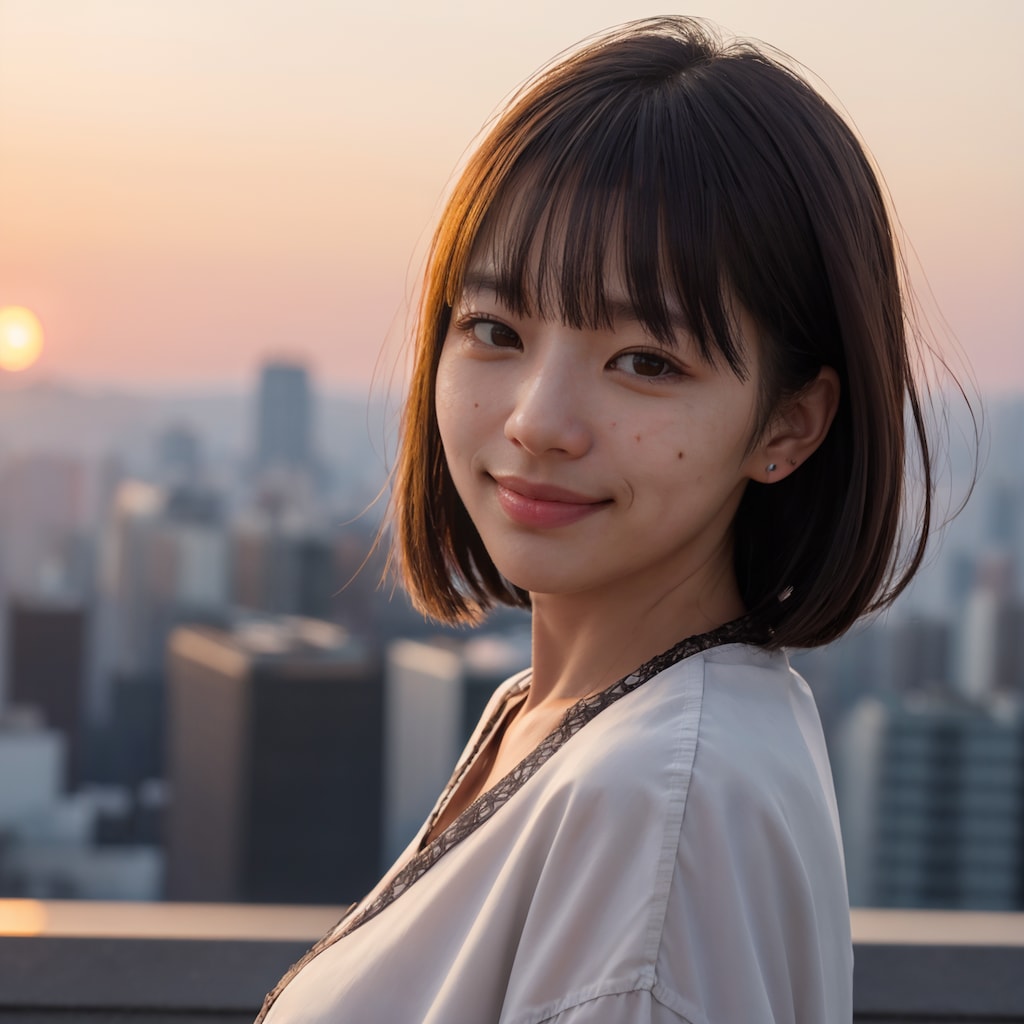 夕焼けフェイスショット No.1