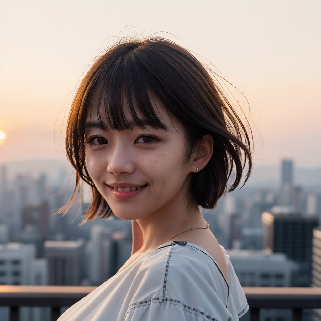 夕焼けフェイスショット No.1