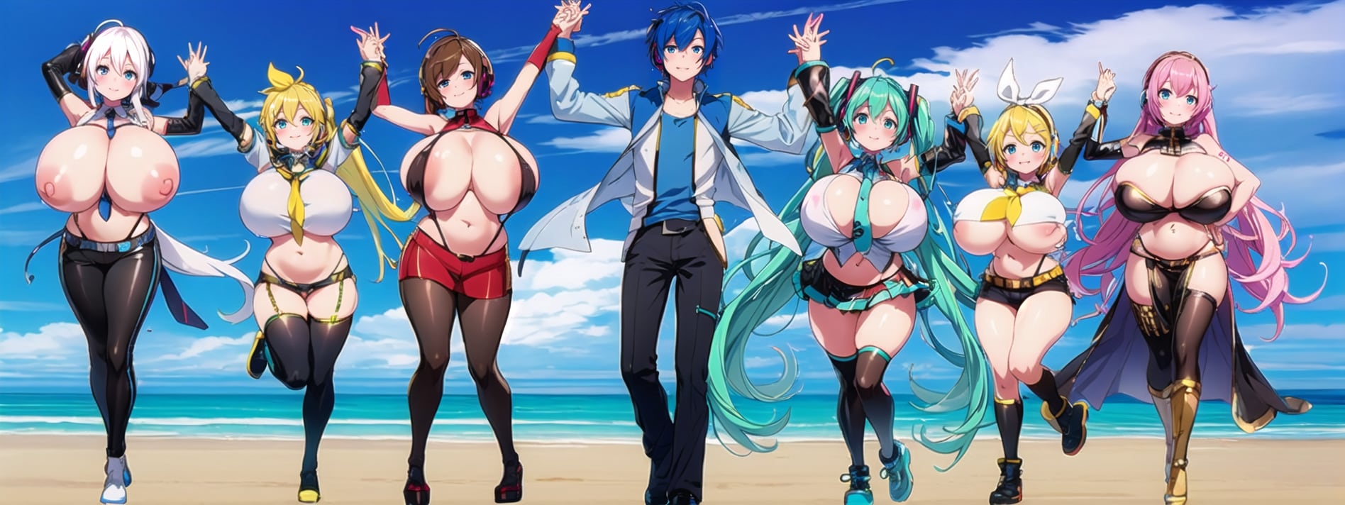 miku rin len luka haku meiko kaito Coupling