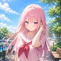 ピンクのセーラー服 2枚目