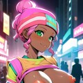 褐色のピンク髪ちゃん 3枚目