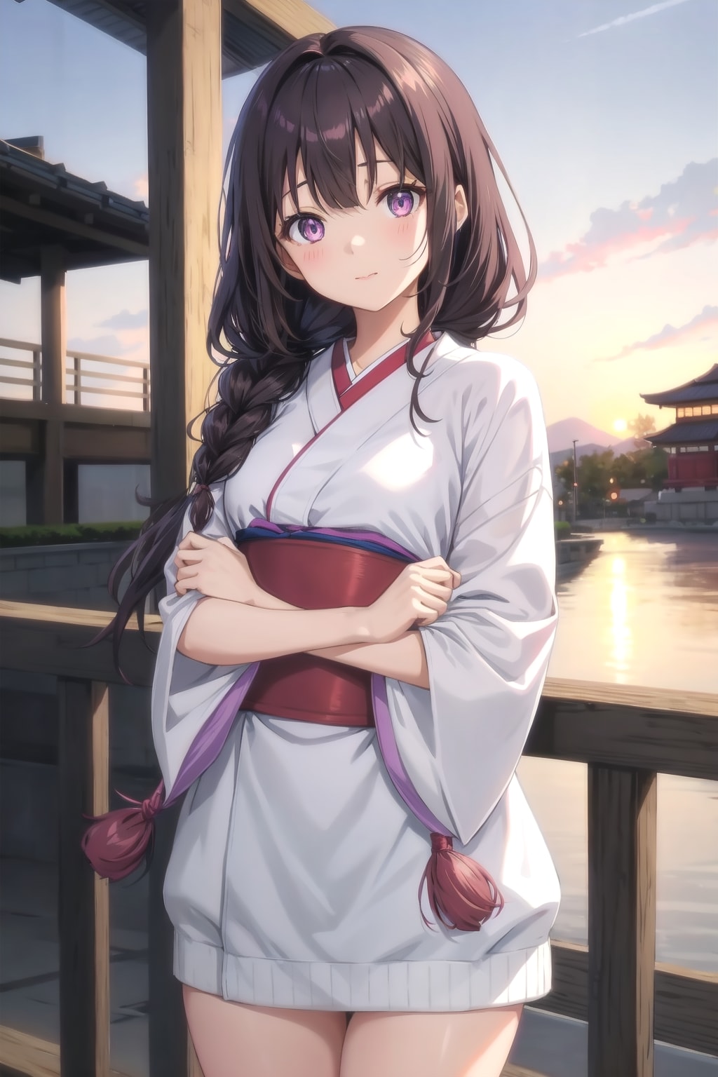 跳ねる三つ編み