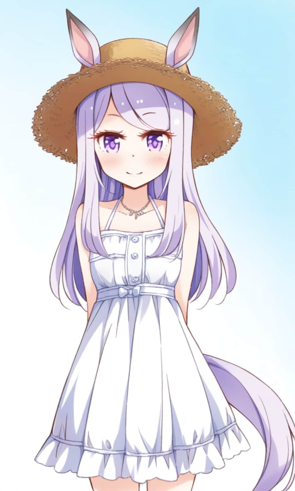 メジロマックイーン 麦わら帽子とワンピース