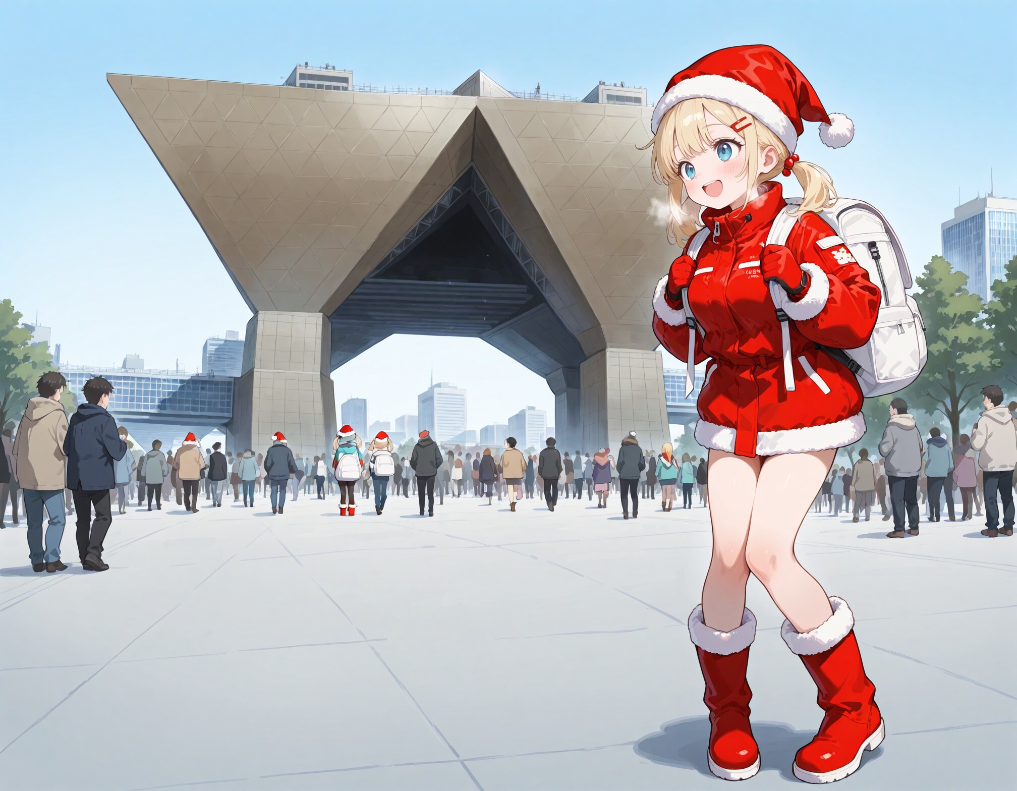 東京ビッグサイトに来たサンタ少女