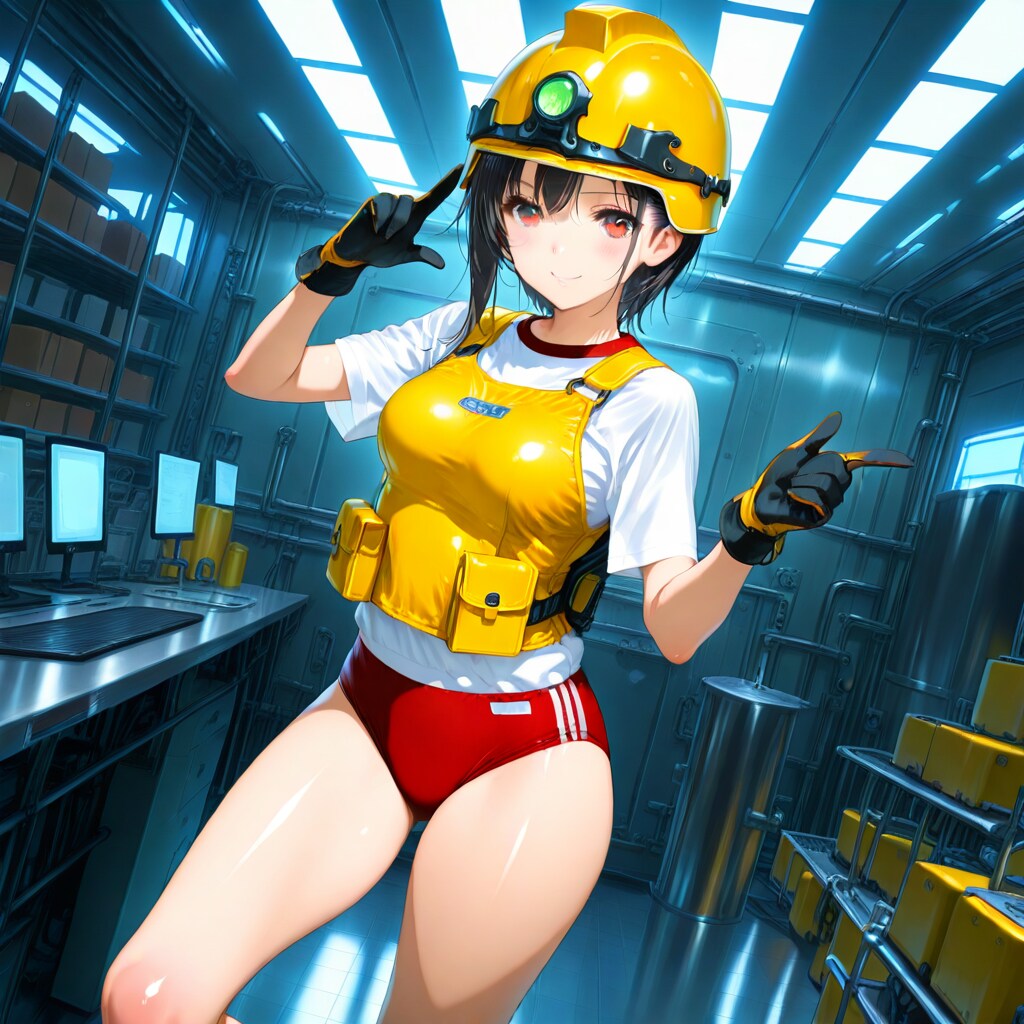 ブルマとヘルメット！